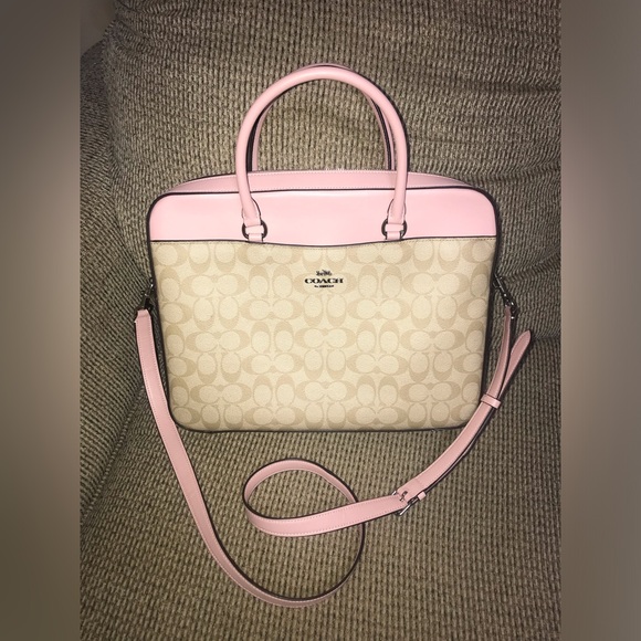 Coach Laptop Bag In Signature - Picture 1 of 9